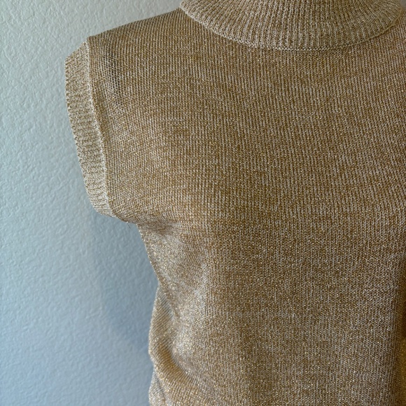 j.j.Browne Capsleeve Sweater Blouse with Gold Sparkle - Picture 3 of 5